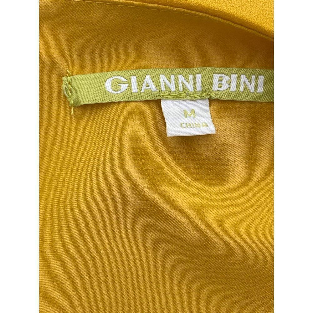 Gianni Bini Mustard Yellow Short Sleeve Wrap Dress Size M - Picture 10 of 10